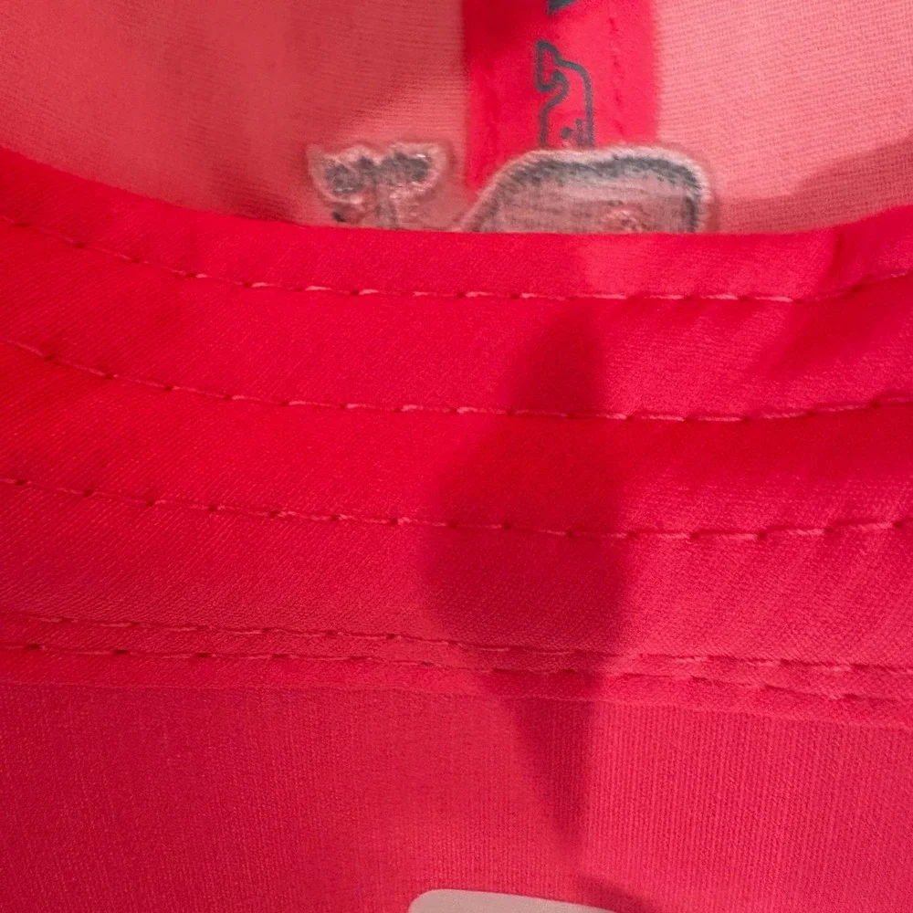 Vineyard Vines Performance Hat Mens Pink Whale Logo Adjustable Strapback